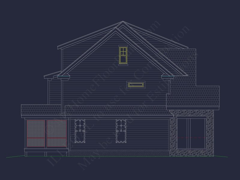 Beautiful house Plan with Modern Craftsman Design and CAD