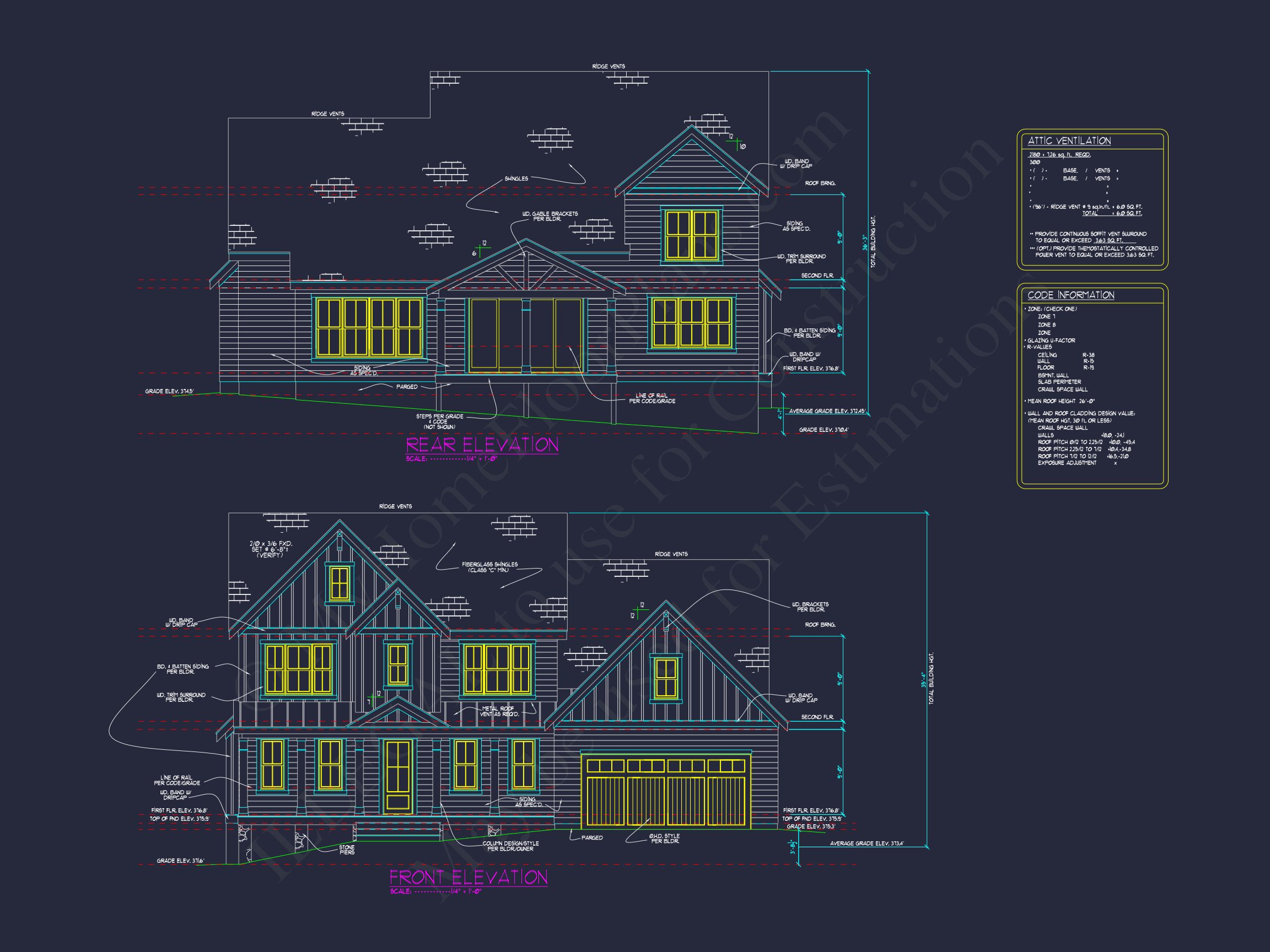 Beautiful Traditional Home Floor Plan with CAD Designs