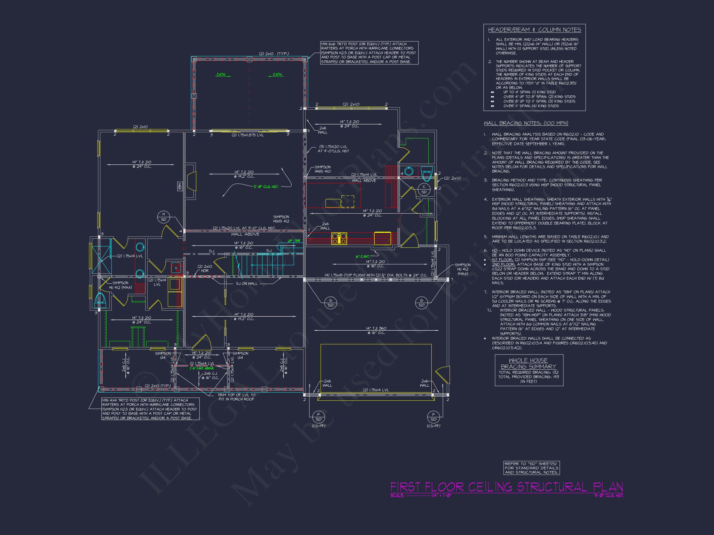 Beautiful Traditional Home Floor Plan with CAD Designs