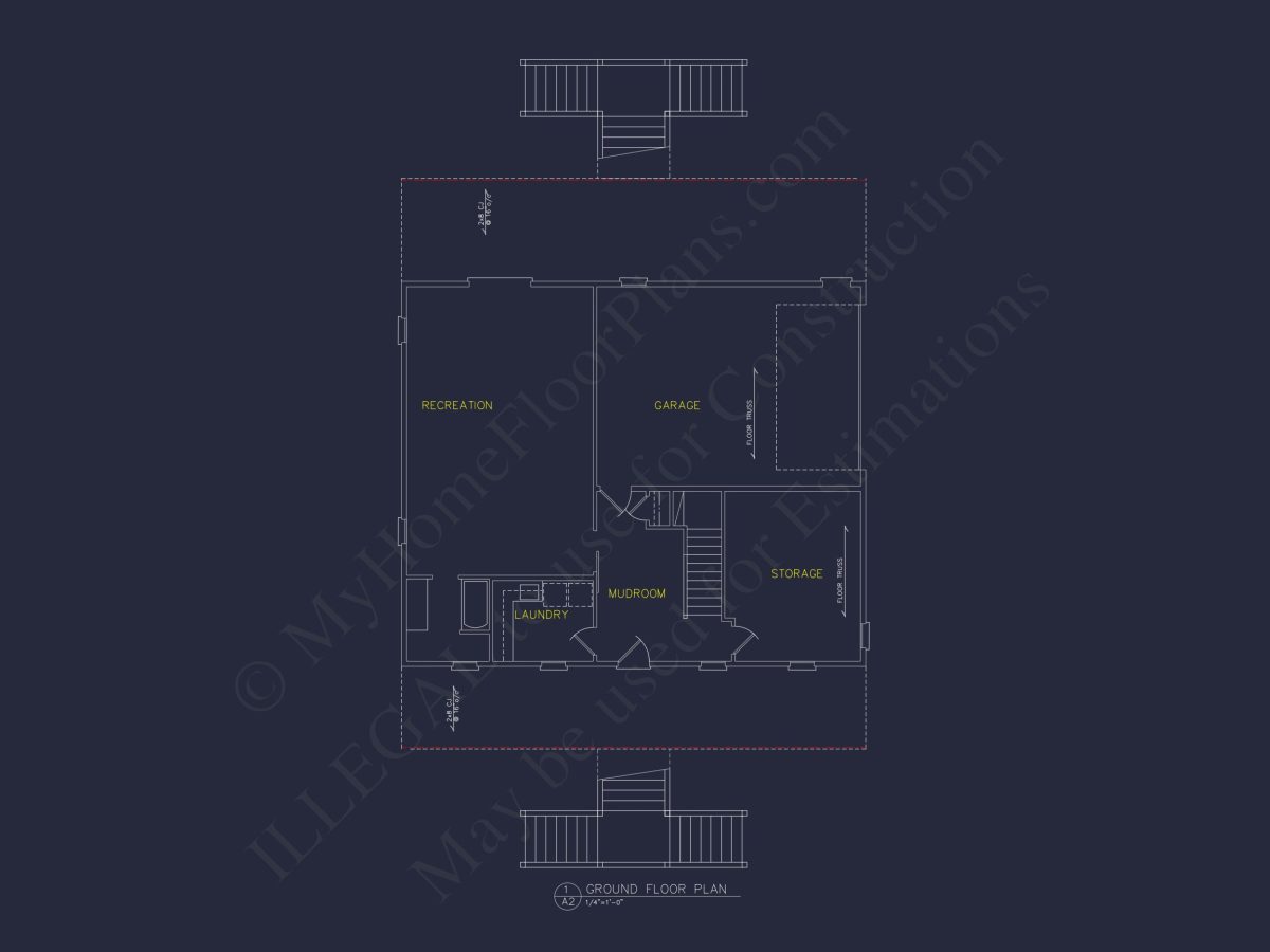 Beautiful Two-Story house Floor Plan with Modern Coastal Designs