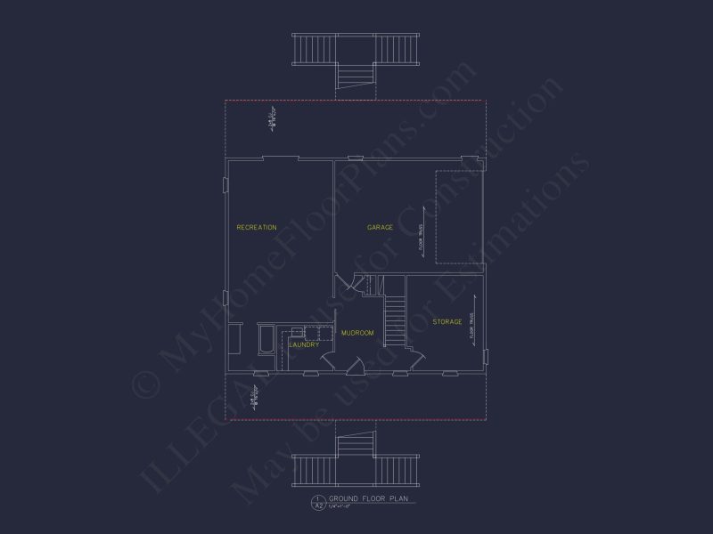 Beautiful Two-Story house Floor Plan with Modern Coastal Designs