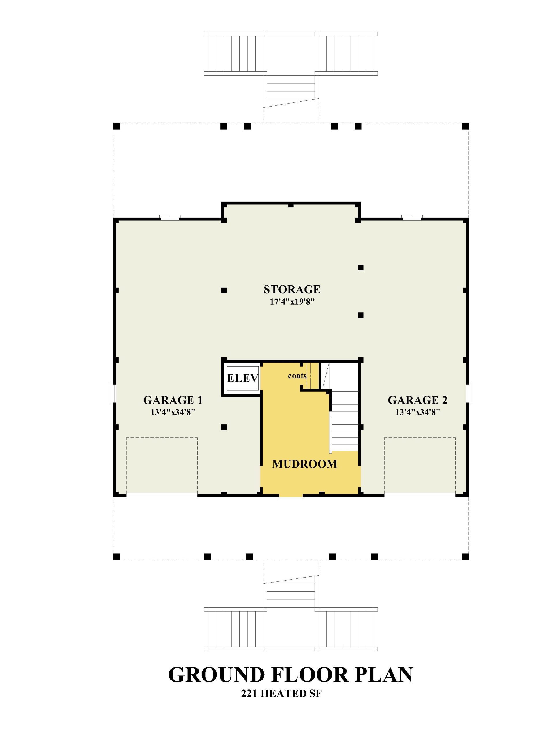 Beautiful Two-Story house Floor Plan with Modern Coastal Designs
