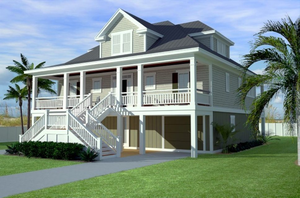 Beautiful Two-Story house Floor Plan with Modern Coastal Designs