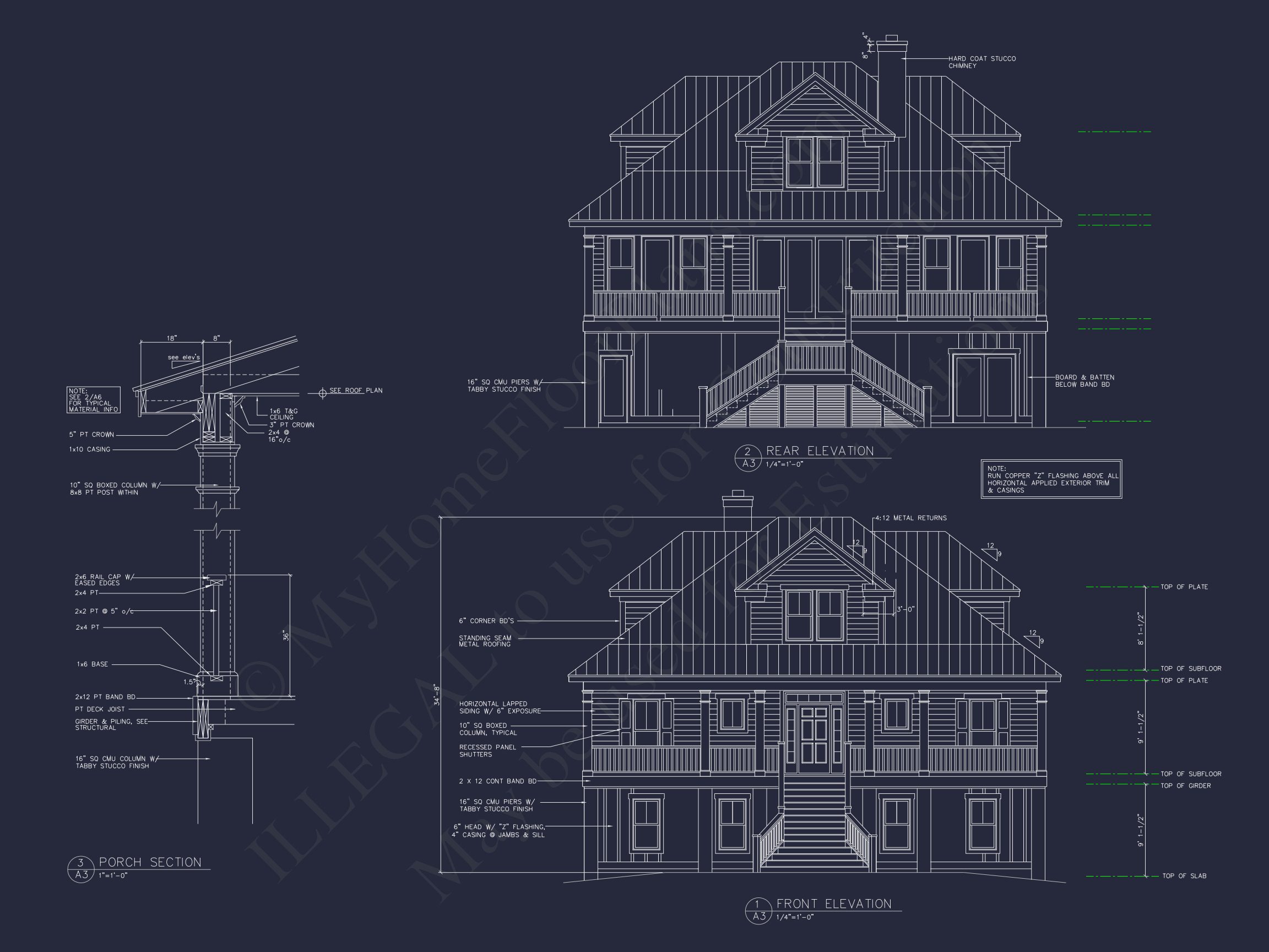 Beautiful Two-Story house Floor Plan with Modern Coastal Designs