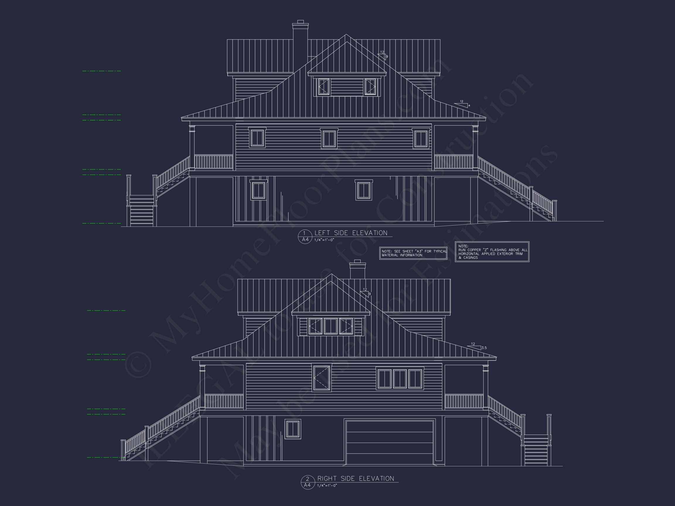 Beautiful Two-Story house Floor Plan with Modern Coastal Designs