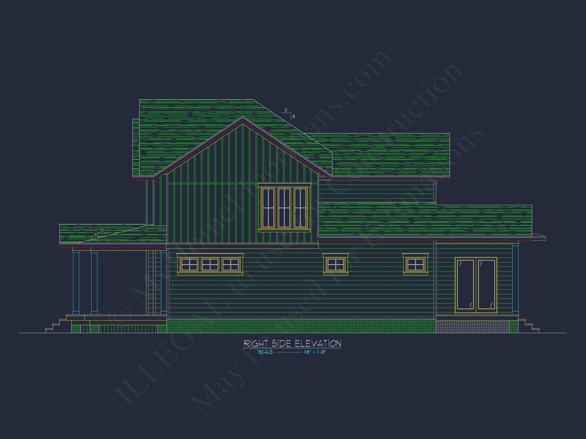 Beautiful Two-Story house Plan with 3 Beds,Garage,and CAD Designs