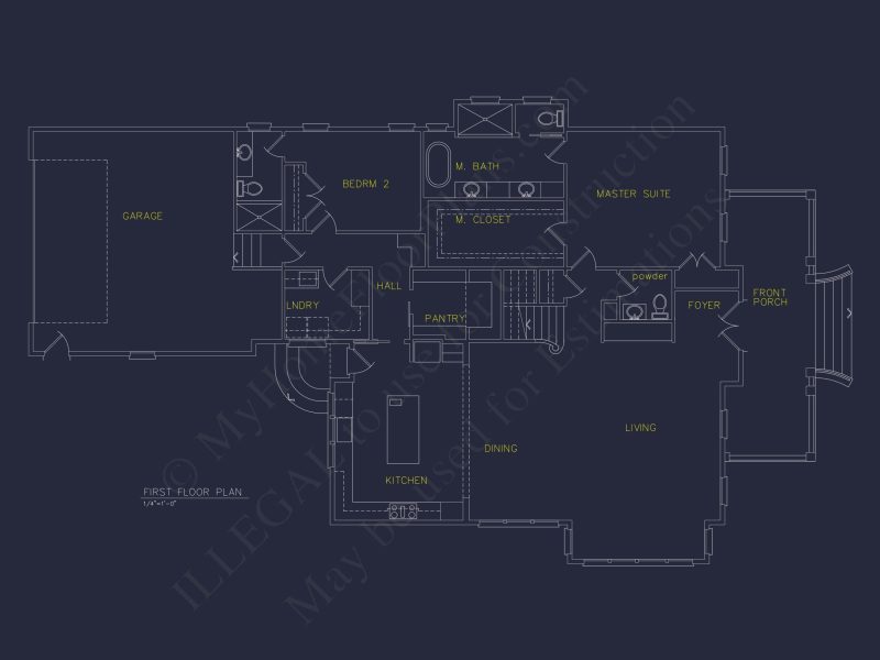 Bright Beach house Plan with Detailed Blueprint Design