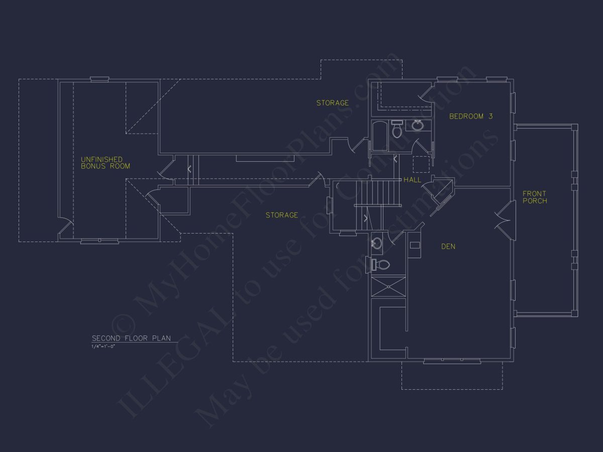 Bright Beach house Plan with Detailed Blueprint Design