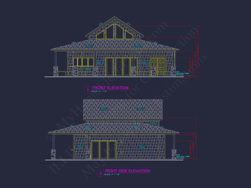 Cabin Pool House Plan - 743 Sq Ft - 1 Bed, 1 Bath - CAD, Floor Plans, & Blueprints