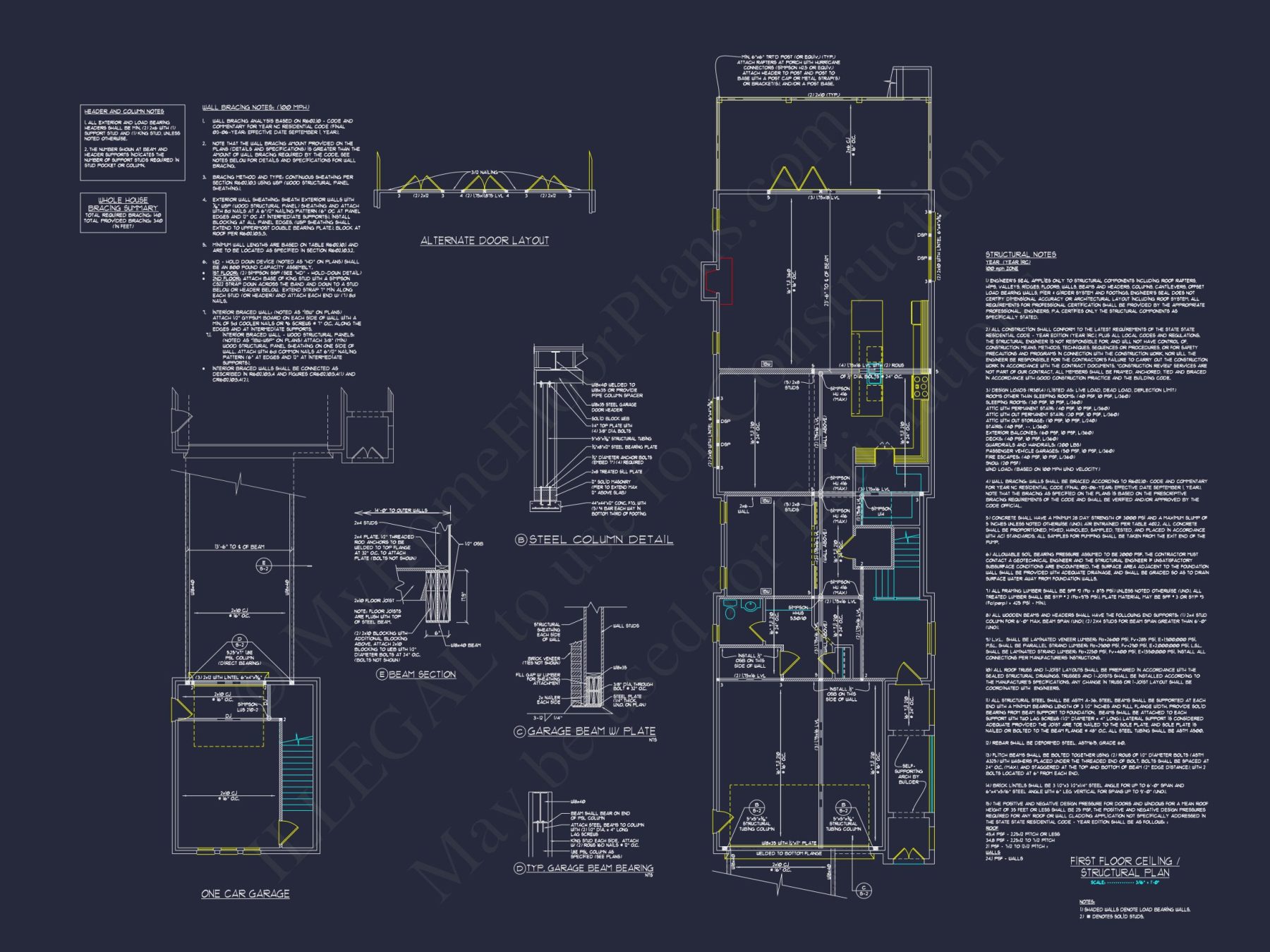 Charleston-Inspired house Plan with Detailed Floor Designs