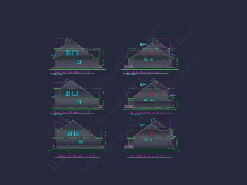 Charming 2-Story house Plan with 4 Bedrooms and CAD Designs