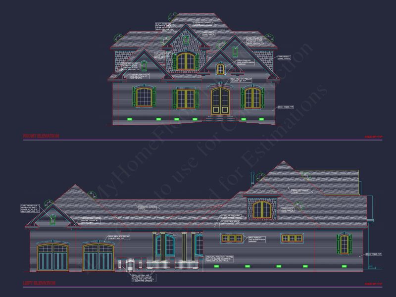Charming 2-Story house Plan with CAD Blueprint & Open Designs