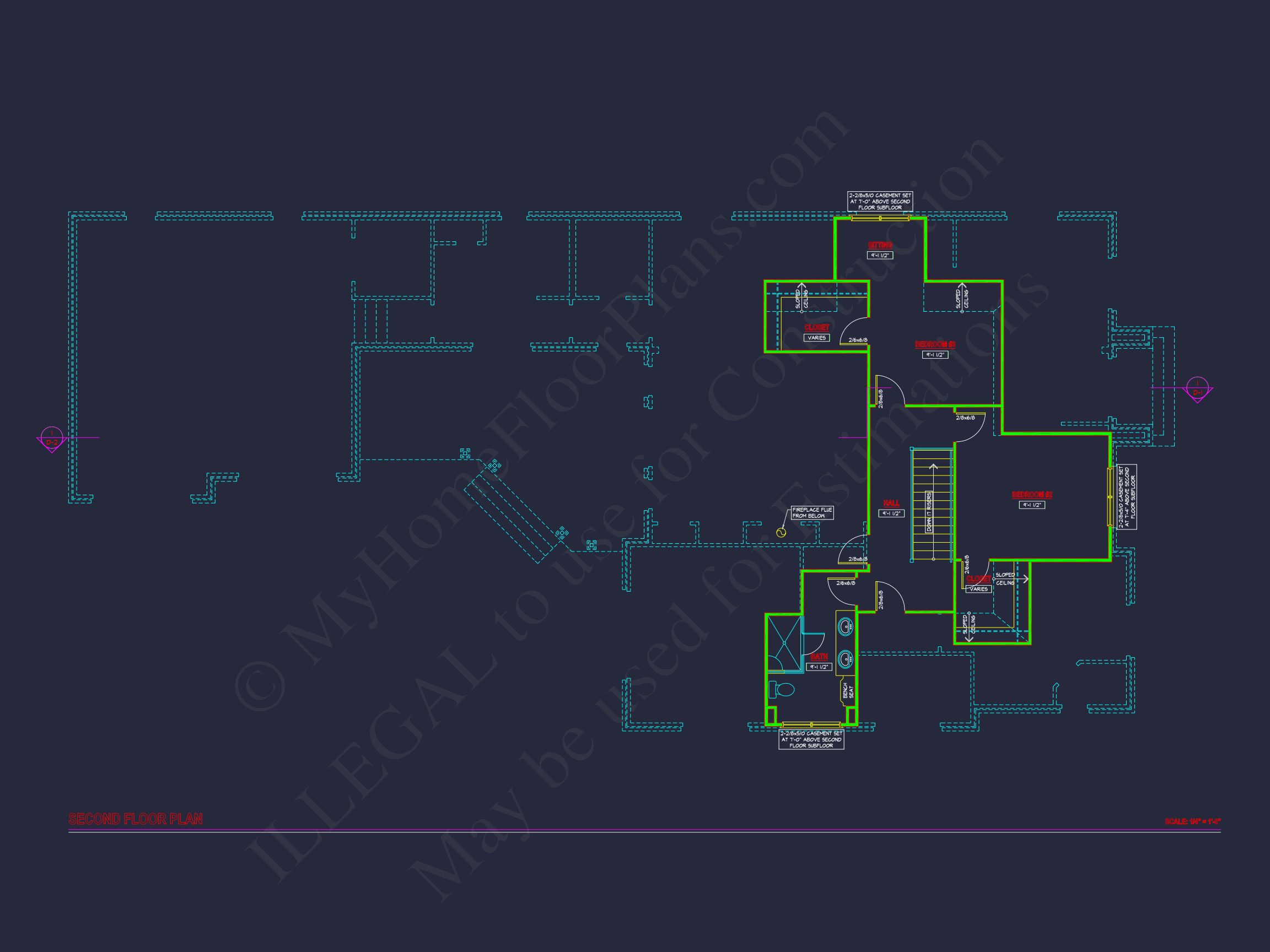 Charming 2-Story house Plan with CAD Blueprint & Open Designs