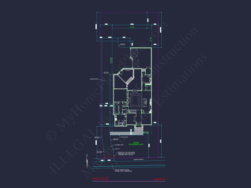 Charming 2-Story house Plan with CAD Blueprint & Open Designs