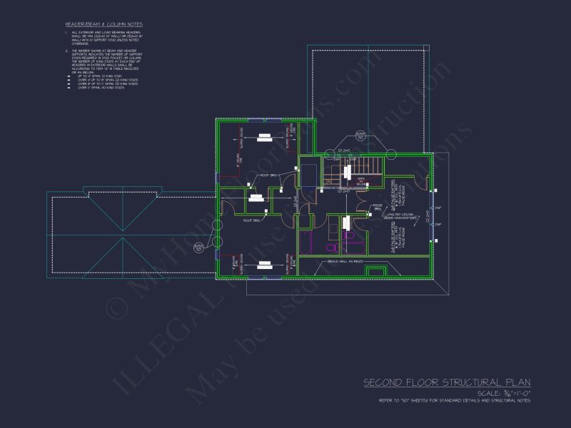 Charming 2-Story house Plan with CAD Blueprint and Open Design