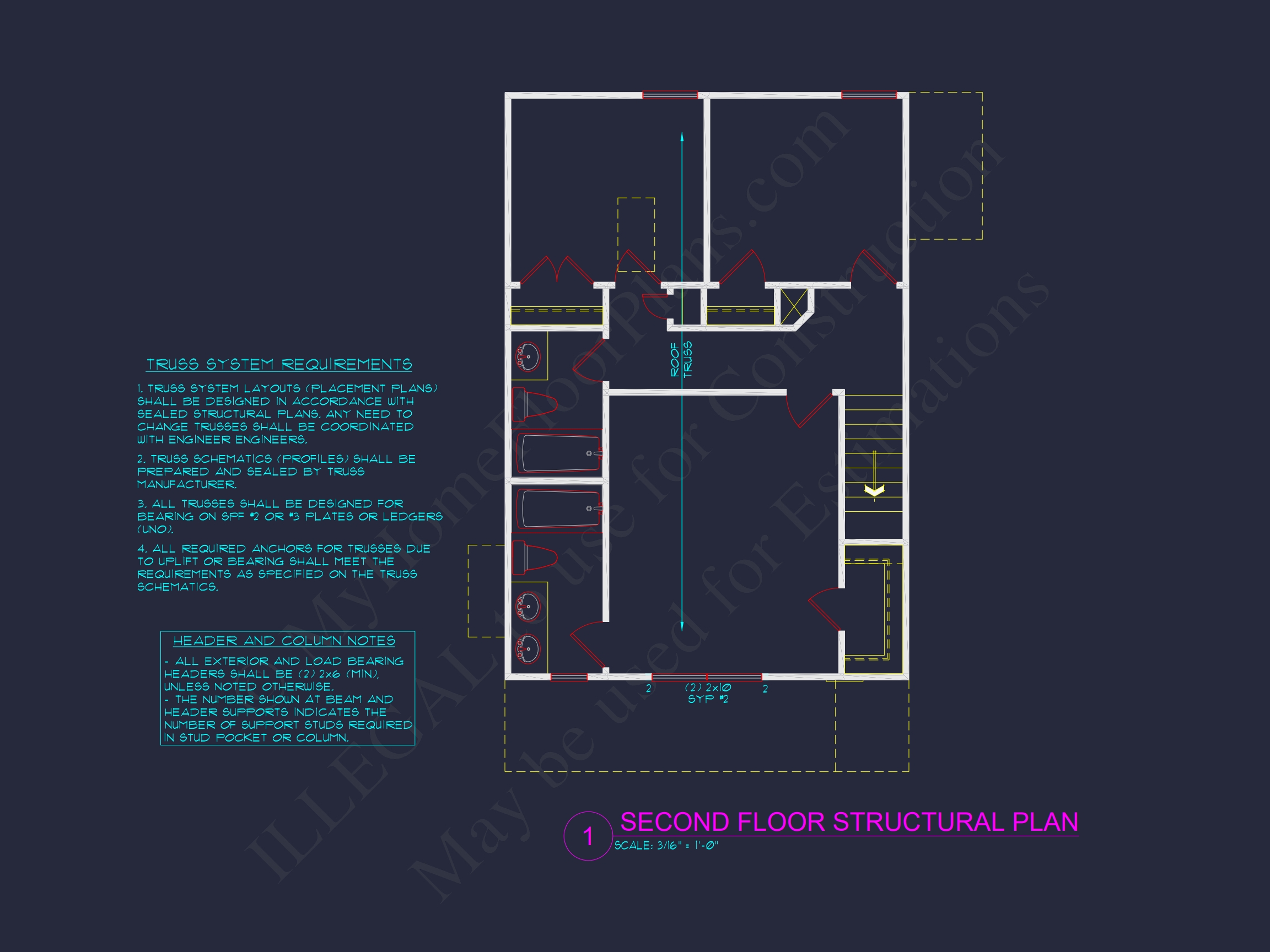 Charming 2-Story Home Plan with CAD Blueprint and Unique Features