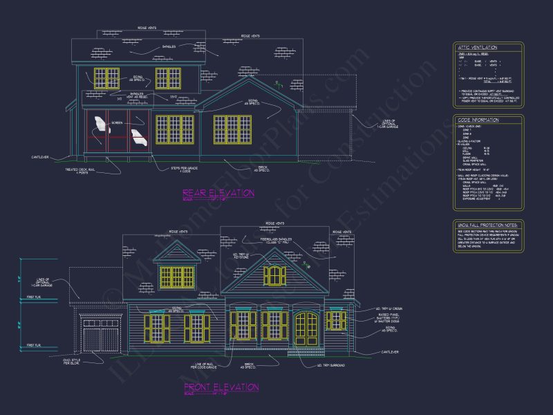 Charming 2-Story house Plan with CAD Designs & Blueprints