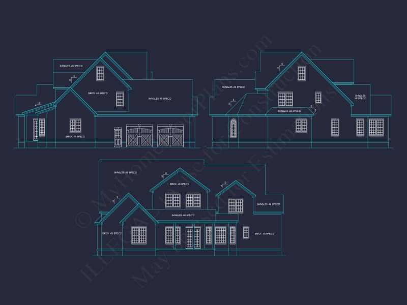Charming 2-Story house Plan with CAD Designs & Open Floor Plan