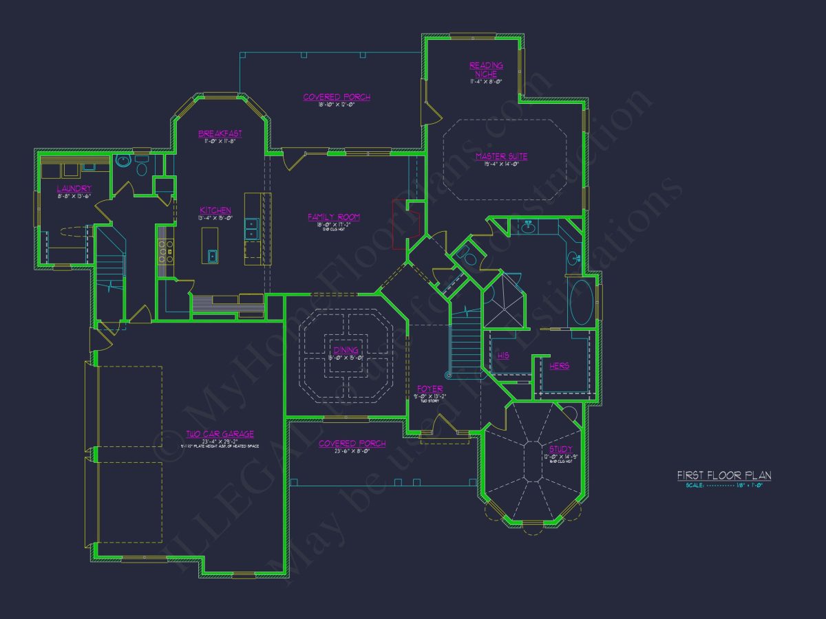 Charming 2-Story house Plan with CAD Designs & Open Floor Plan