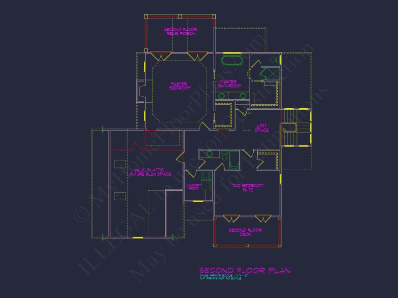 Charming 2-Story house Plan with Spacious CAD Blueprint Designs