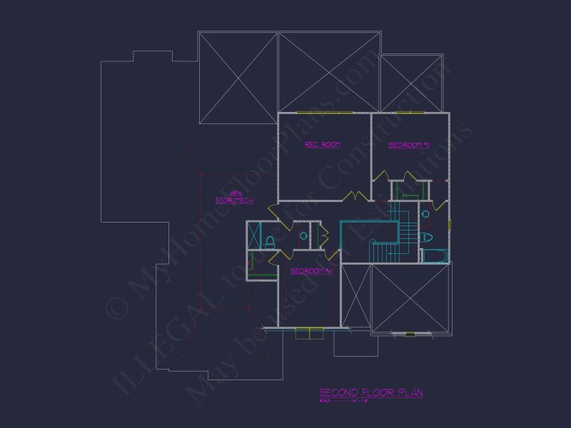 Charming 2-Story house Plan with Spacious Floor Plan and Modern Designs