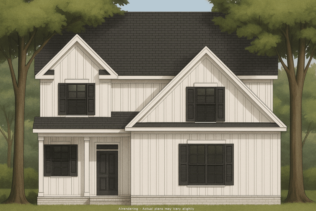 Charming 2-Story House Plan with Colonial Farmhouse and Craftsman Style