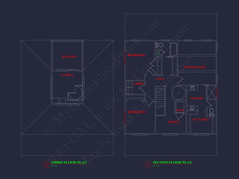 Charming 3-Story house Plan with Coastal Architecture and CAD Design
