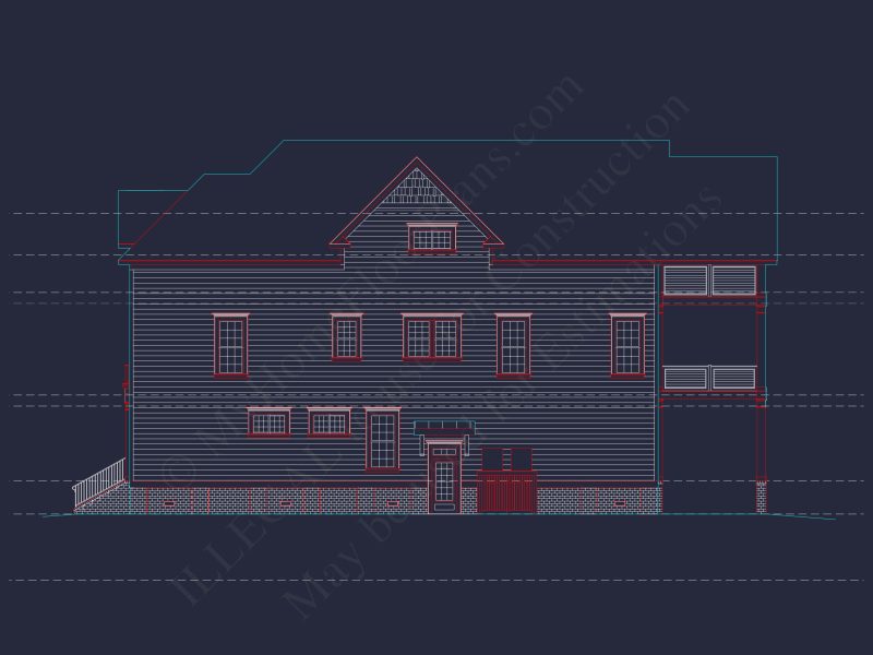 Charming 3-Story Victorian house Plan with Detailed CAD Designs