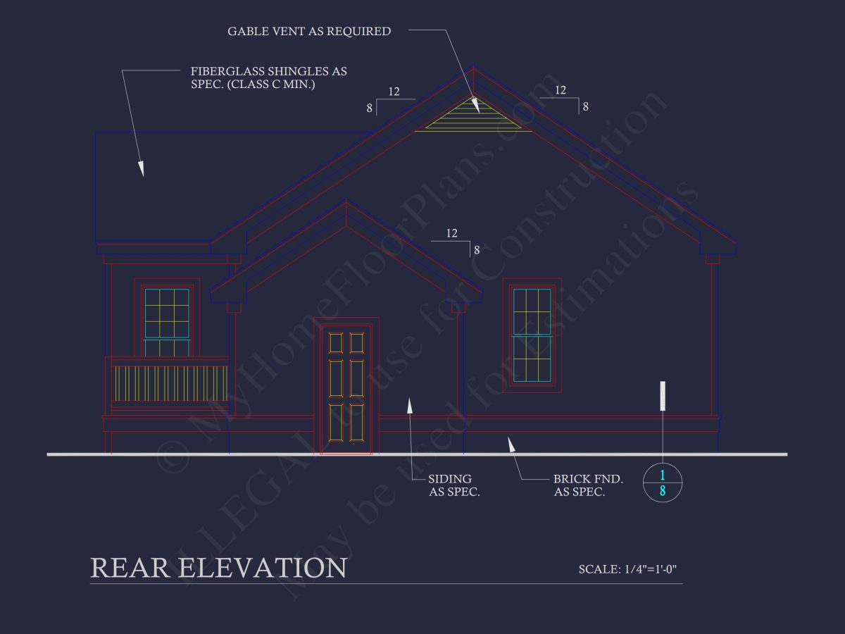 Charming 4-Bedroom Craftsman house Plan with CAD Blueprint