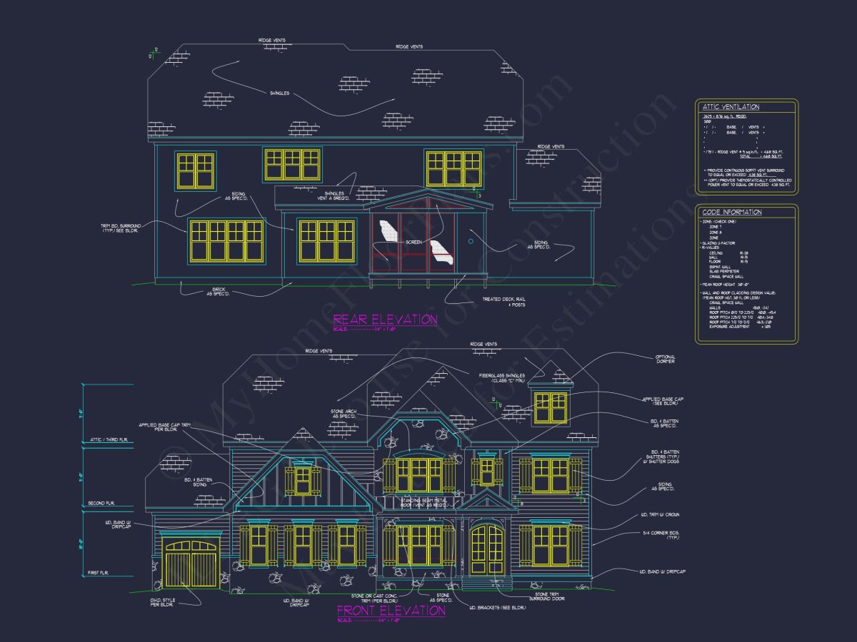 Charming 5-Bedroom house Blueprint with CAD Architecture Design