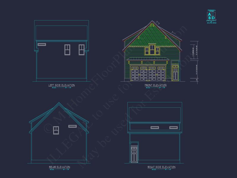 Charming Architectural house Plan with CAD and 2 Floors