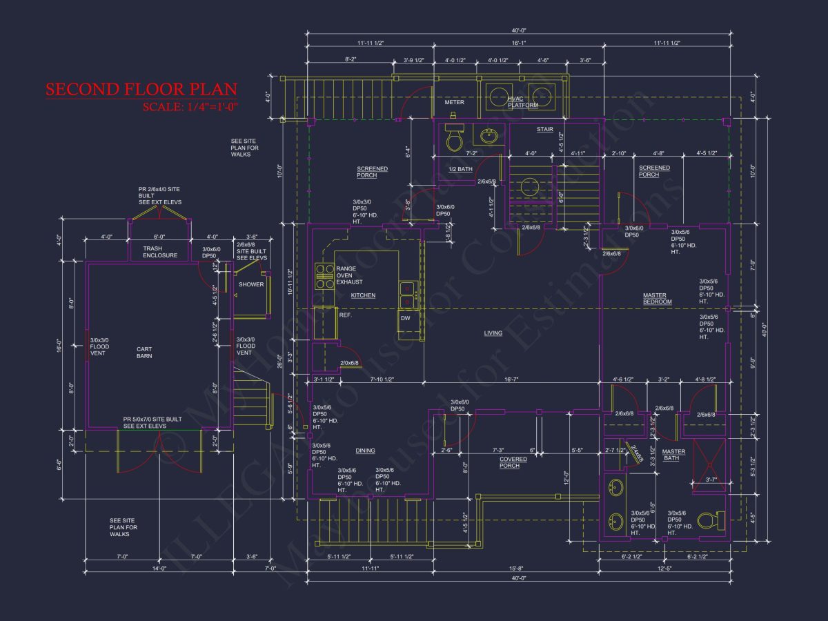 Charming Beach house Plan with 4 Beds, 2 Floors, CAD Designs