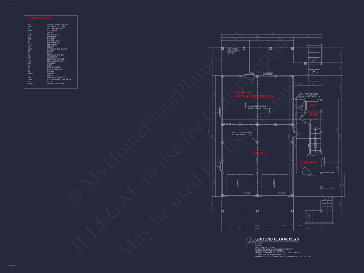 Charming Coastal house Plan with CAD Blueprint and Designs