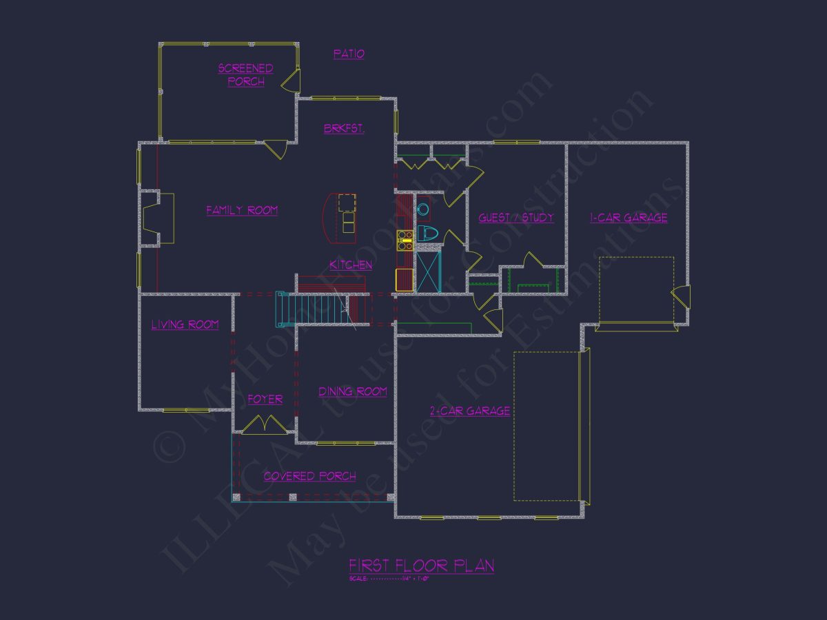 Charming Colonial Farmhouse house Plan with Spacious Floor Designs