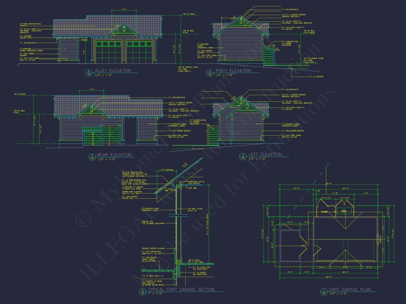 Charming Cottage house Plan with Detailed Architecture