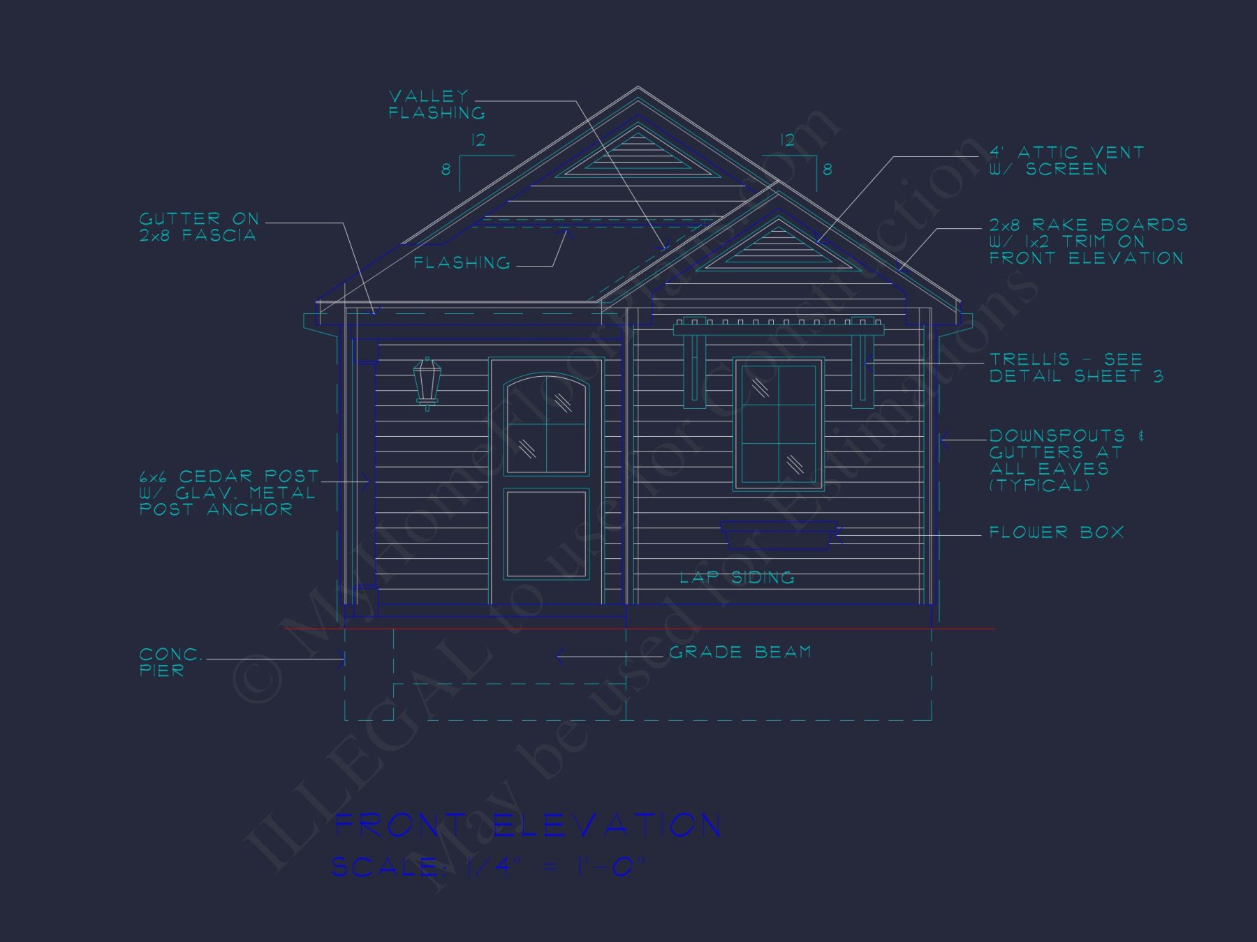 Charming Cottage-Style Floor Plan with CAD Blueprints