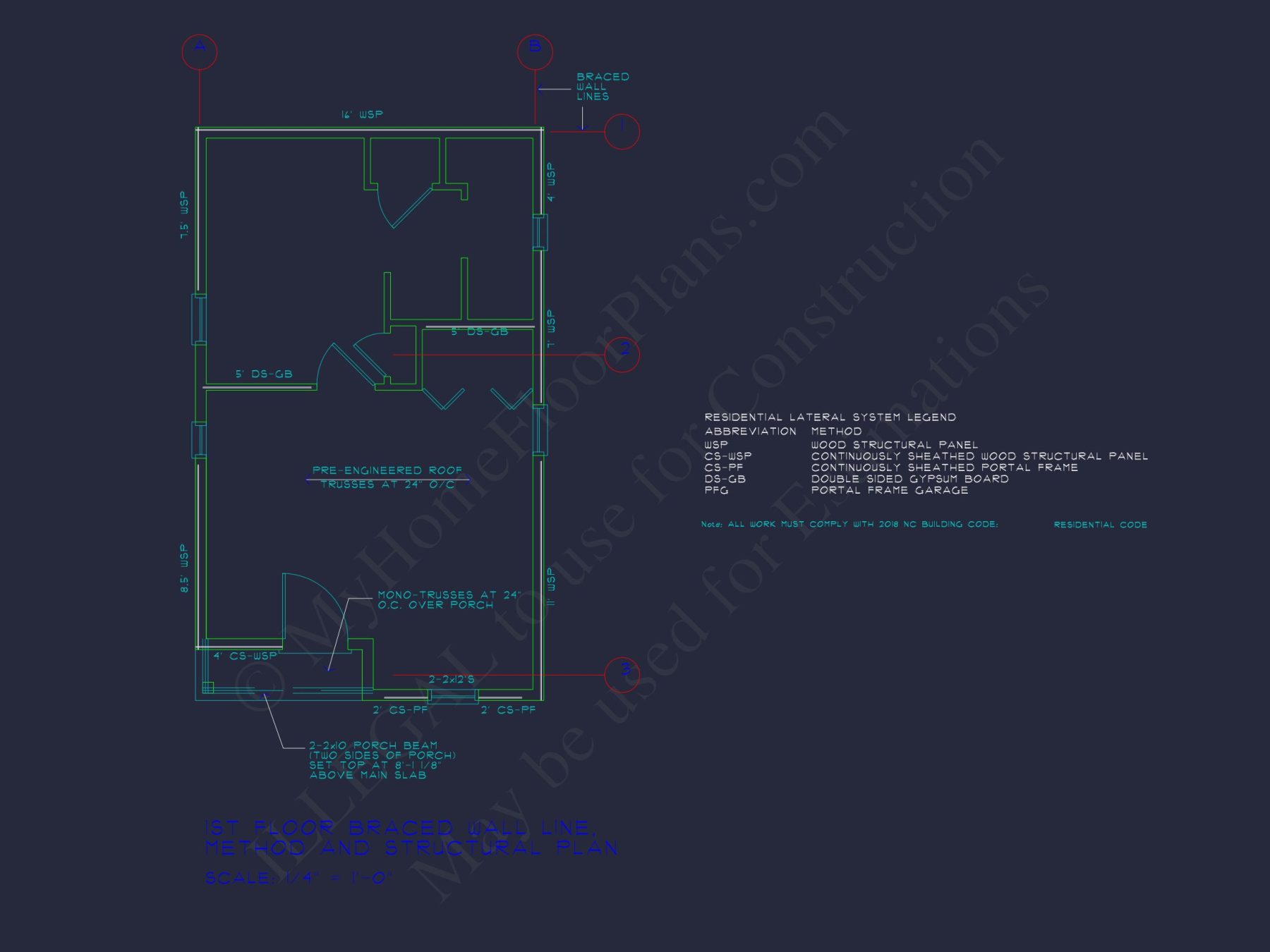 Charming Cottage-Style Floor Plan with CAD Blueprints