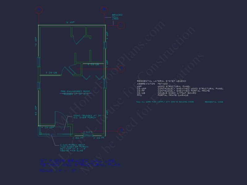 Charming Cottage-Style Floor Plan with CAD Blueprints