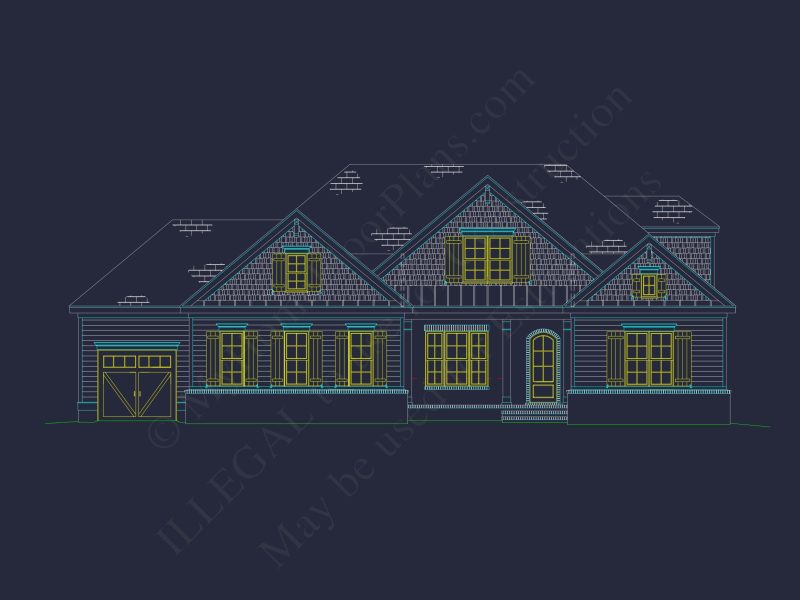 Charming Craftsman house Floor Plan: 5 Beds, 5 Baths, CAD