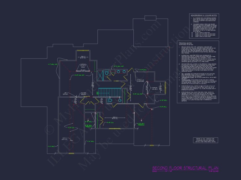 Charming Craftsman house Floor Plan: 5 Beds, 5 Baths, CAD
