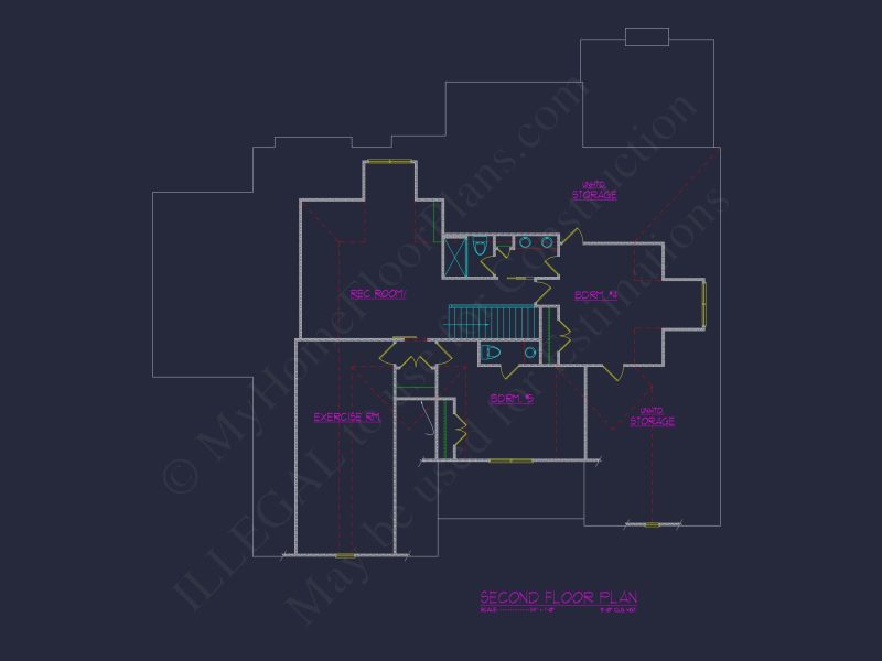 Charming Craftsman house Floor Plan: 5 Beds, 5 Baths, CAD