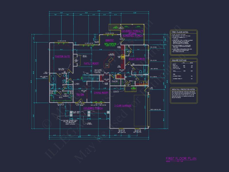 Charming Craftsman house Plan with 2 Floors & CAD Blueprints