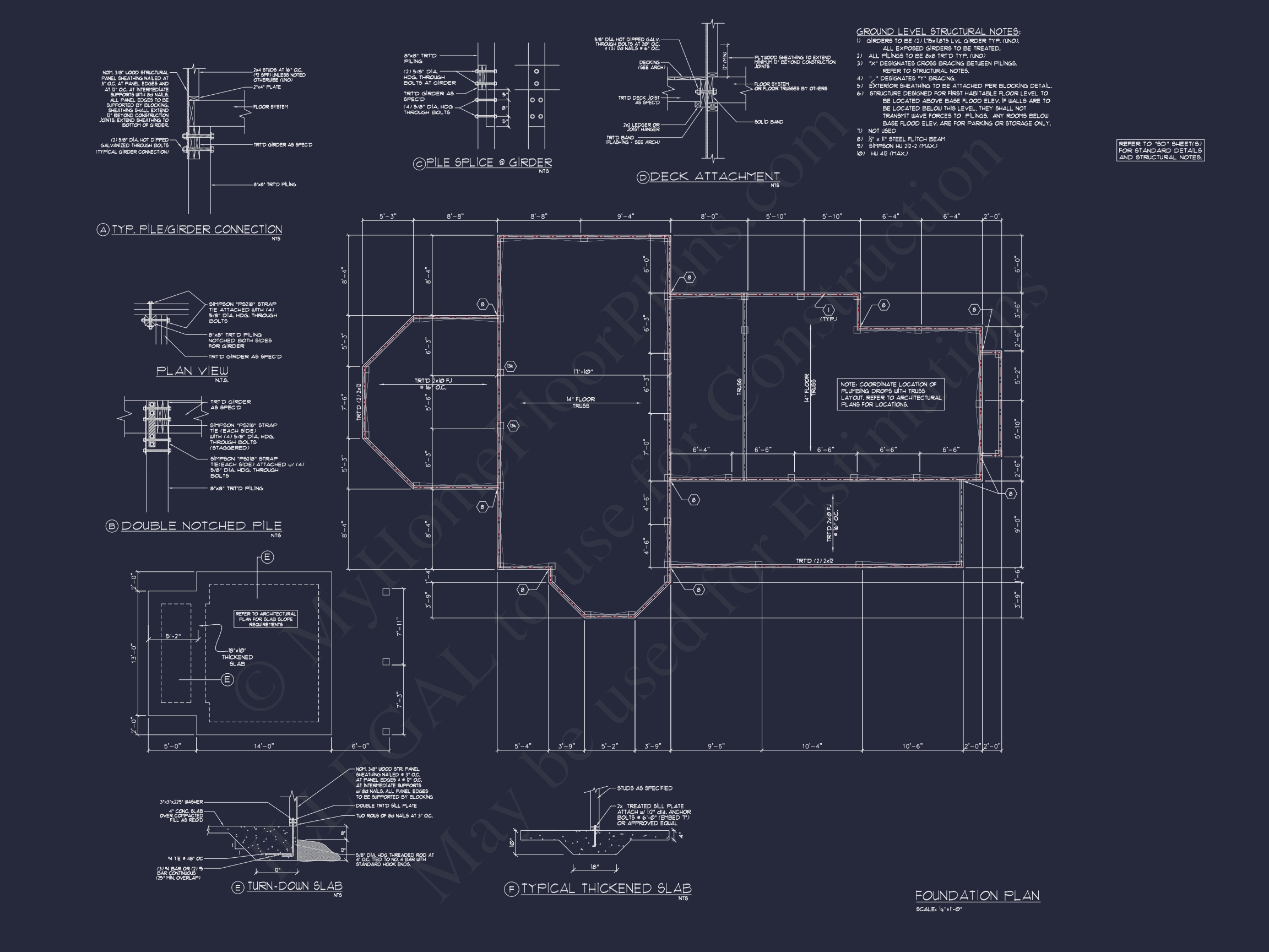 Charming Home Floor Plan: Coastal Blueprint with 2 Floors