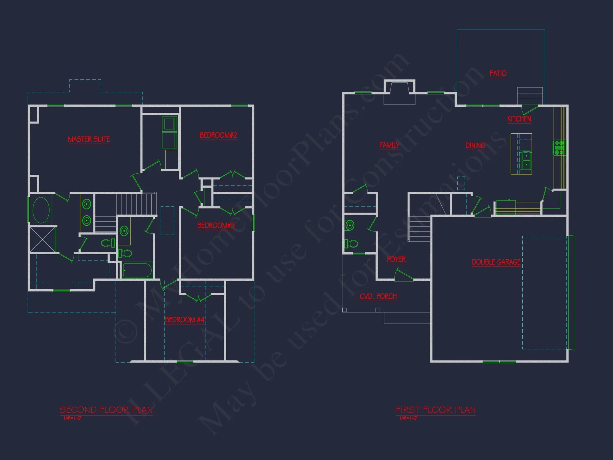 Charming house Floor Plan with CAD Designs and Architecture Blueprint