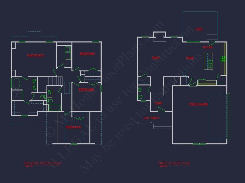 Charming house Floor Plan with CAD Designs and Architecture Blueprint