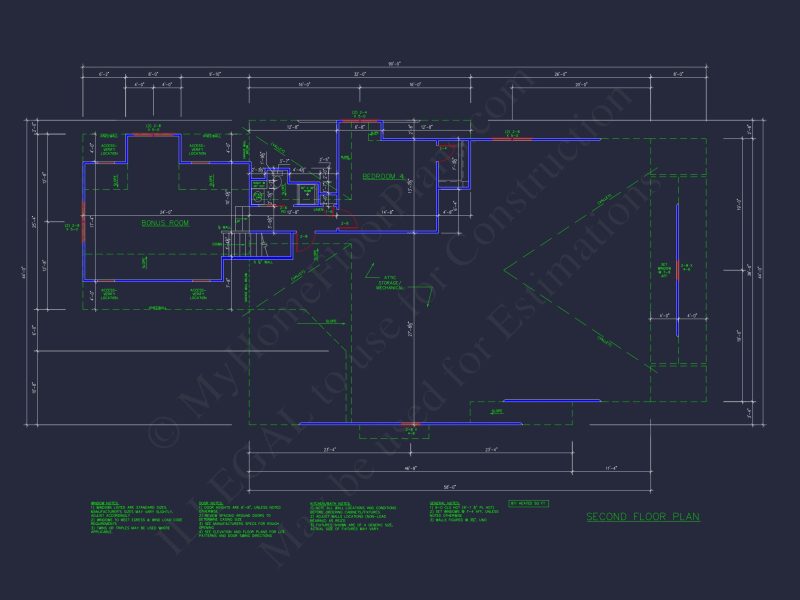 Charming house Floor Plan with CAD Designs, 4 Bedrooms