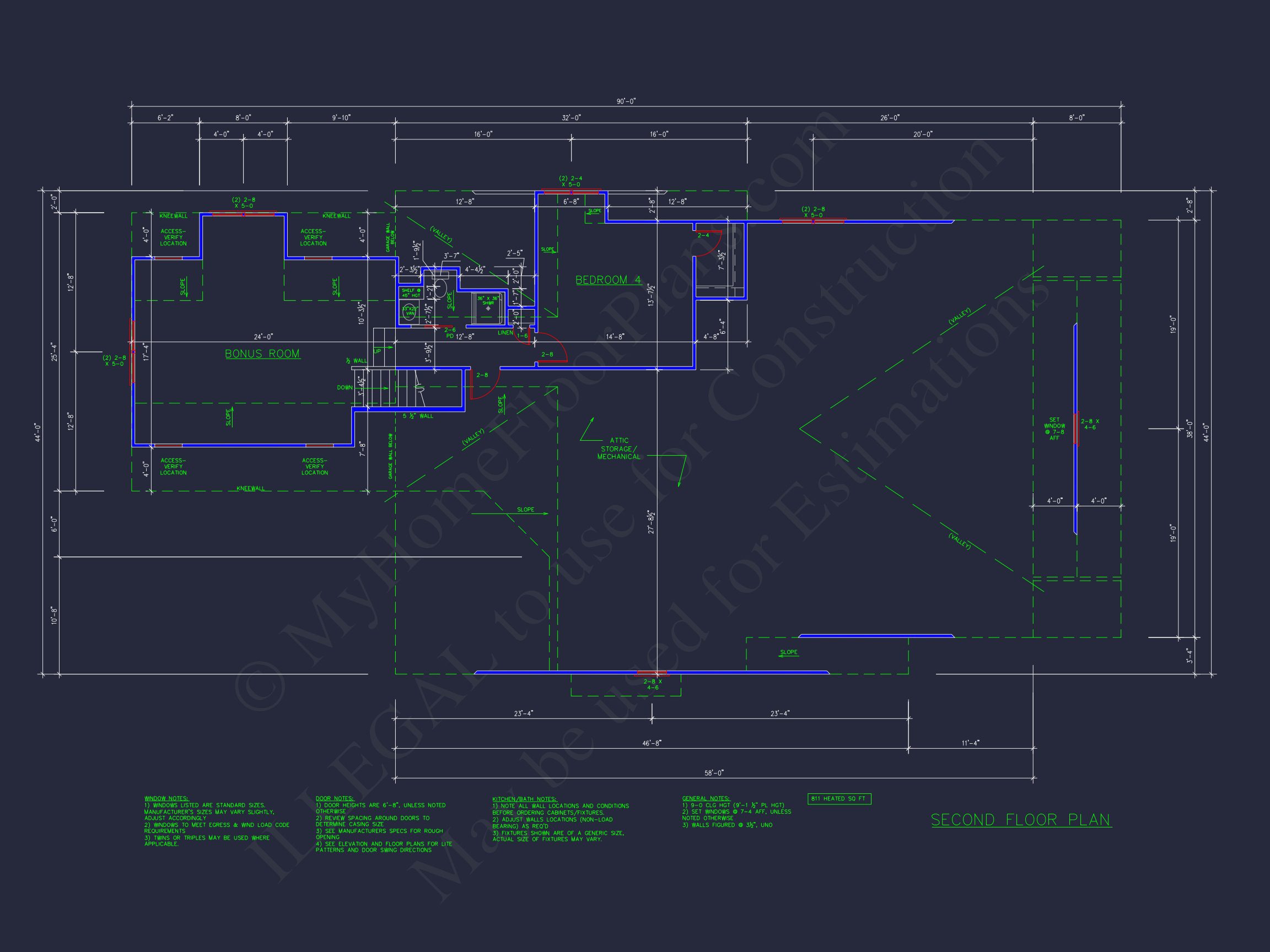 Charming house Floor Plan with CAD Designs,4 Bedrooms