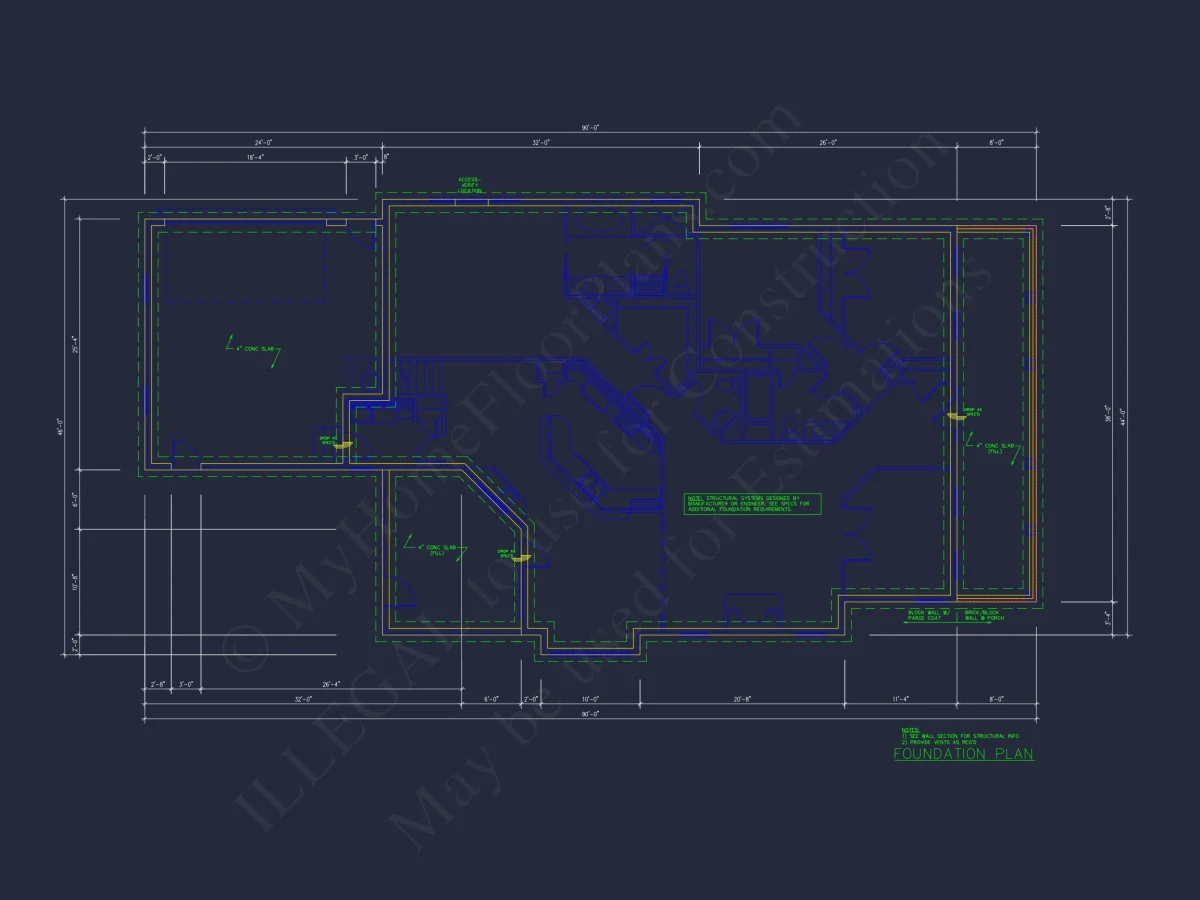 Charming house Floor Plan with CAD Designs, 4 Bedrooms