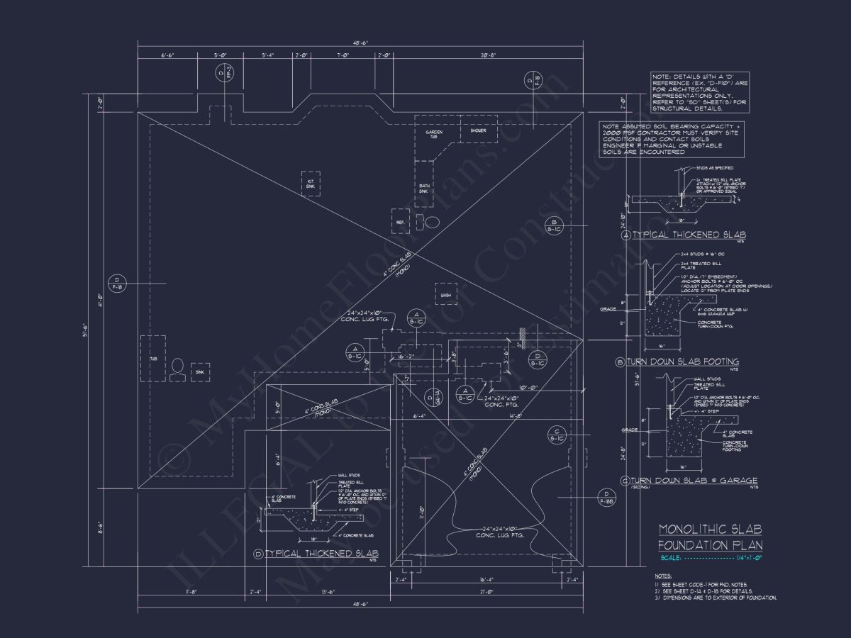 Charming house Plan: Blueprint Design with 1.5 Floors & Garage