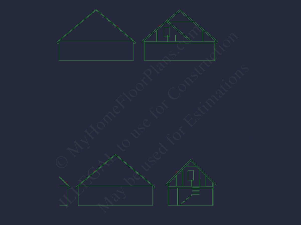 Charming house Plan: Blueprint Design with 1.5 Floors & Garage